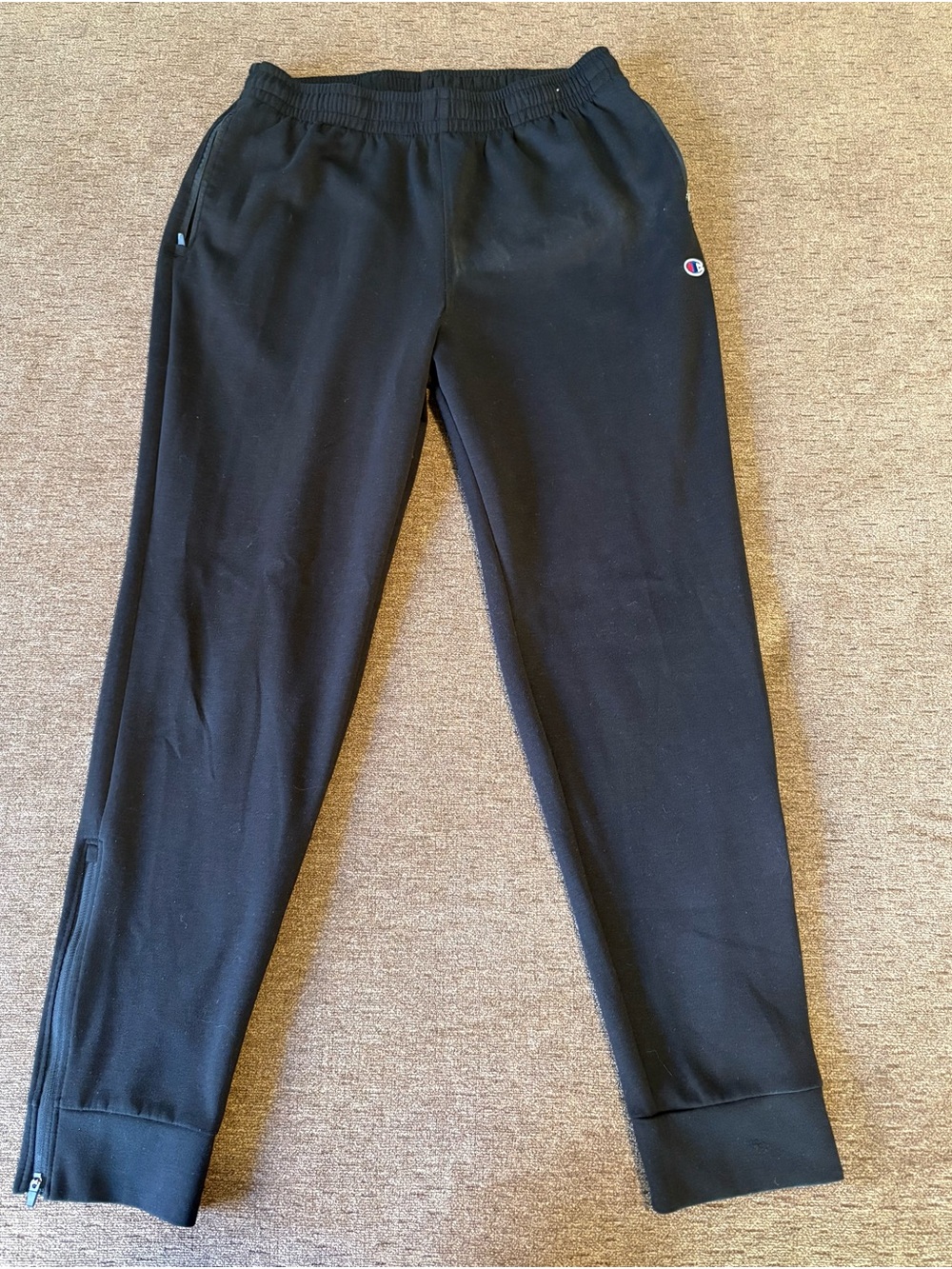 Men’s Champion Black Logo Sweatpants Pants Size large